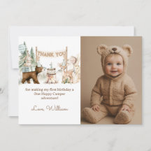 Een gelukkige Camper Foto Eerste Verjaardag