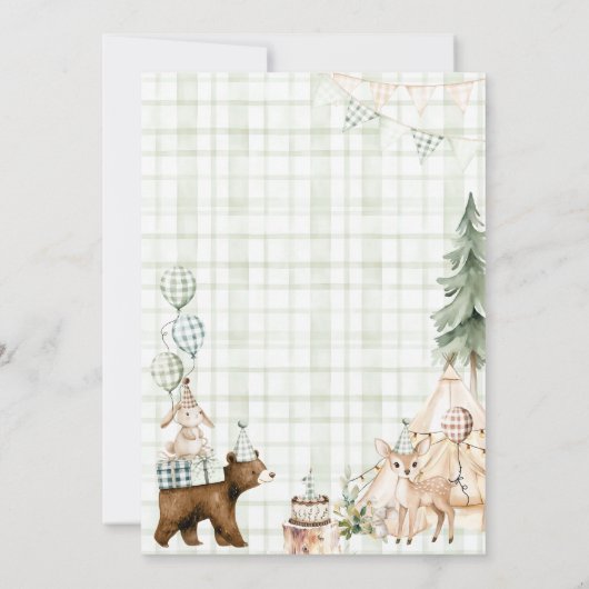 Een gelukkige Camper Foto Eerste Verjaardag Kaart (Achterkant)