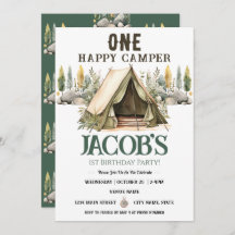 Een Gelukkige Camper Kinderen Verjaardag