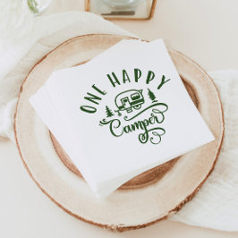 Een gelukkige camper Minimalistisch groen 1e verja Servet