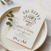 Een gelukkige camper Minimalistische camping 1e ve Kaart