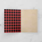 Een Gelukkige Camper Plaid Bos 1e Verjaardag Kaart (Binnen)