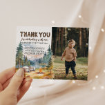 Een Gelukkige Camper Rustieke 1e Verjaardag Bedankkaart<br><div class="desc">Een Gelukkige Camper Rustieke 1e Verjaardag Dank u kaart</div>