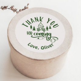 Een gelukkige Camper Verjaardag Dank u Ronde Sticker