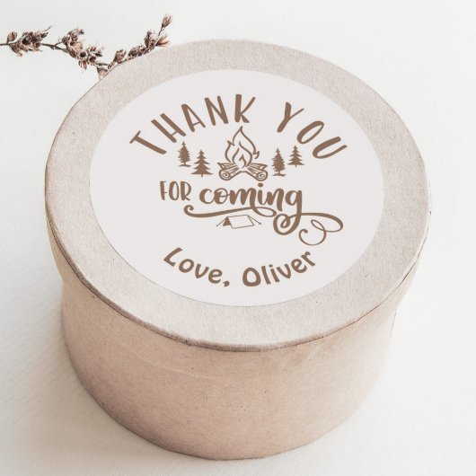 Een gelukkige Camper Verjaardag Dank u Ronde Sticker