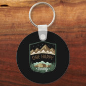 Een gelukkige Camper Verjaardag Familie Camping On Sleutelhanger (Voorkant)
