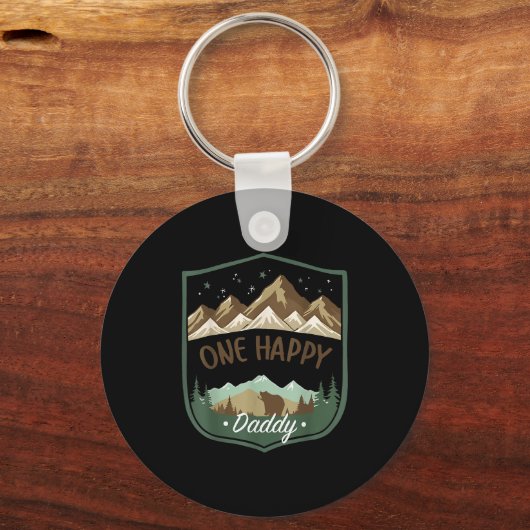 Een gelukkige Camper Verjaardag Familie Camping On Sleutelhanger (Voorkant)