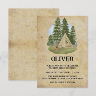 Een gelukkige camper verjaardag kaart