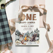 Een gelukkige Camper Woodland 1e verjaardag Kaart