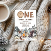 Een gelukkige Camper Woodland 1e verjaardag Kaart