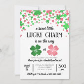 Een gelukkige charme, St Patricks Day Gender Revea Kaart (Voorkant)