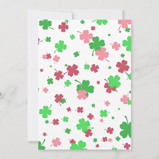 Een gelukkige charme, St Patricks Day Gender Revea Kaart (Achterkant)