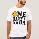 Een Gelukkige Dada Geel Matching Een Familie Verja T-shirt (Voorkant)