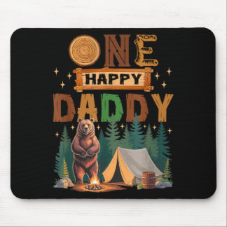Eén gelukkige Daddy Camper 1e verjaardag Camng Bee Muismat