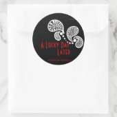 Een gelukkige dag later ronde sticker (Tas)