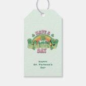 Een gelukkige dag typografie St. Patrick's Day Cadeaulabel (Voorkant)