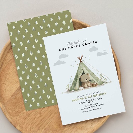 Een gelukkige dag van de Eerste verjaardag van Cam Kaart