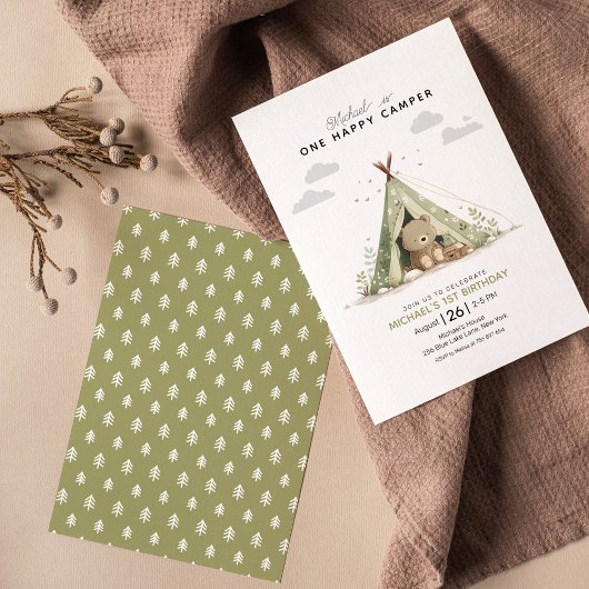 Een gelukkige dag van de Eerste verjaardag van Cam Kaart