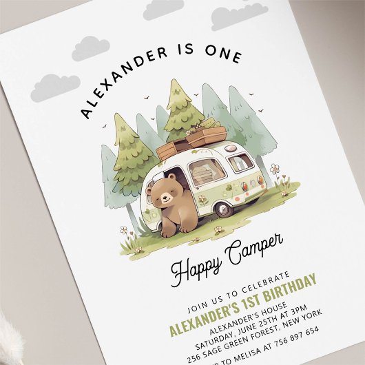 Een gelukkige dag van de Eerste verjaardag van Cam Kaart