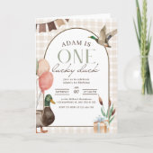 Een gelukkige Duck Verjaardag Uitnodigen, Jongens  (Voorkant)