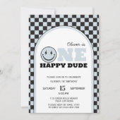 Een gelukkige Dude Blue Boy Verjaardag Kaart (Voorkant)