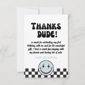 Een gelukkige Dude Blue Photo Verjaardag Bedankkaart (Voorkant)