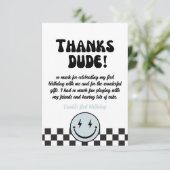 Een gelukkige Dude Blue Photo Verjaardag Bedankkaart (Staand voorkant)