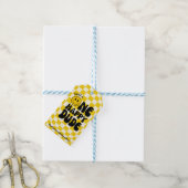 Een Gelukkige Dude Gelukkig Gezicht Jongen 1e Verj Cadeaulabel (Met Touw)