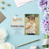 Eén gelukkige dumpling uitnodiging 1e verjaardag f (Insitu (Huwelijk))