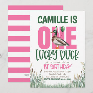 EEN gelukkige eend eerste verjaardag Kaart