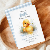 Een gelukkige eend eerste verjaardag uitnodiging