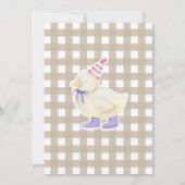 Een gelukkige eend genderneutraal eerste verjaarda kaart (Achterkant)