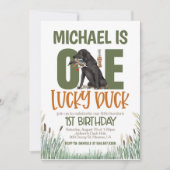 EEN gelukkige eend jacht eerste verjaardag Kaart (Voorkant)