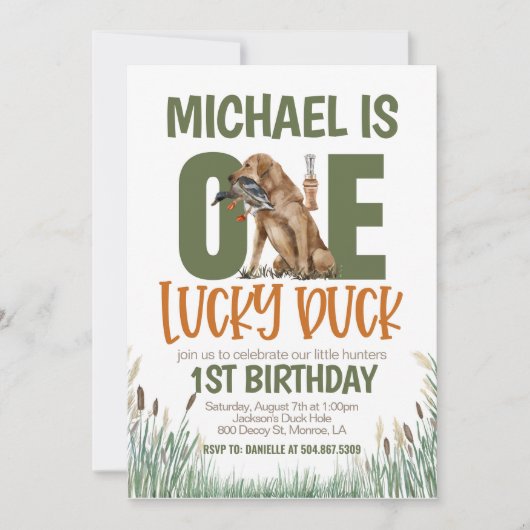 EEN gelukkige eend jacht eerste verjaardag Kaart (Voorkant)