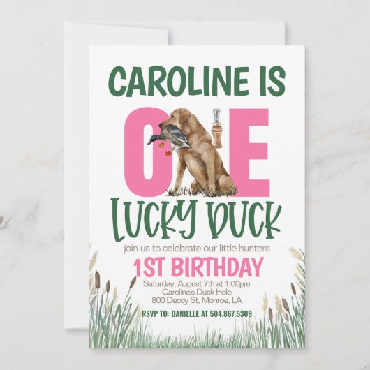 EEN gelukkige eend jacht eerste verjaardag Kaart (Voorkant)