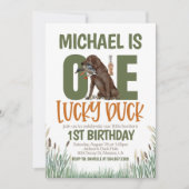 EEN gelukkige eend jacht eerste verjaardag Kaart (Voorkant)