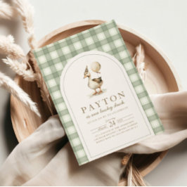 Een gelukkige eend uitnodiging, Duck verjaardagsfe Kaart