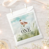 Een gelukkige eend veld jongen 1e verjaardag bedankzakje (Geknipt)