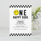 Een gelukkige Eerste verjaardag van de Kerel Kaart (Staand voorkant)