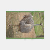 Een gelukkige emu die op een beendeken staat fleece deken (Voorkant (Horizontaal))