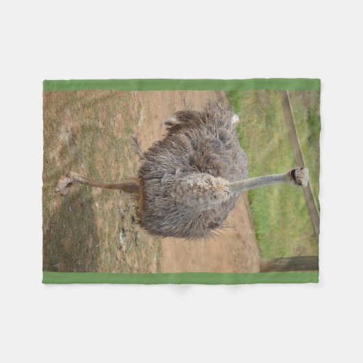 Een gelukkige emu die op een beendeken staat fleece deken (Voorkant (Horizontaal))