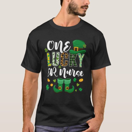 Een gelukkige ER verpleegster St Patricks dag lief T-shirt (Voorkant)