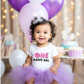 Een Gelukkige Gal 1e Verjaardag Roze Smiley