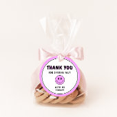 Een gelukkige Gal/Dude Paarse Smiley dank u Bedankjes Labels