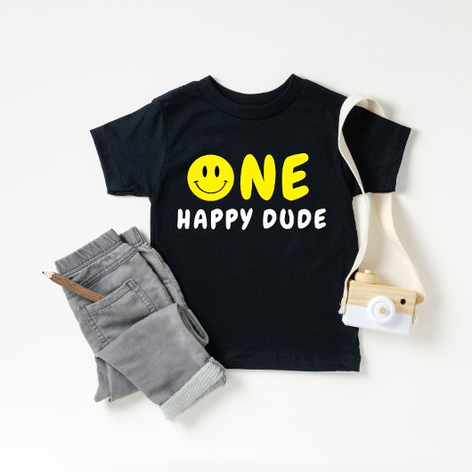 Een Gelukkige Gast 1e Verjaardag Gele Smiley