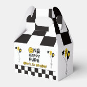 Een Gelukkige Gele Glimlach Eerste 1e Jongen Verja Bedankdoosjes (Voorkant Zijde)