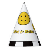 Een Gelukkige Gele Glimlach Eerste 1e Jongen Verja Feesthoedjes (Voorkant)