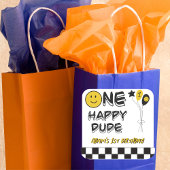 Een Gelukkige Gele Glimlach Eerste 1e Jongen Verja Vierkante Sticker