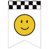 Een Gelukkige Gele Glimlach Eerste 1e Jongen Verja Vlaggetjes (Eerste vlag)