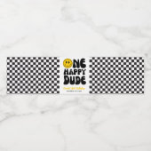 Een Gelukkige Glimlach Gezicht Verjaardag Waterfles Etiket (Enkel label)